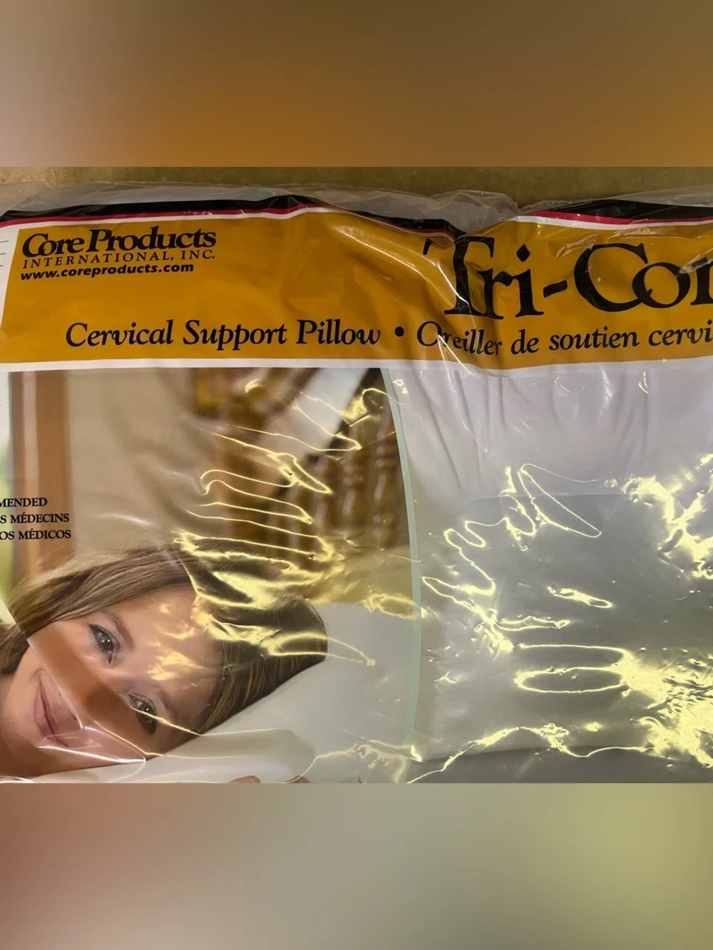 Tri-Core White Cervical Support Pillow -
